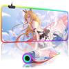 Игровой RGB-подсвечиваемый ACG Коврик для мыши Maidragon Коврик для мыши Аниме Тору LED Большой коврик для мыши Нескользящий коврик для клавиатуры Игровые аксессуары