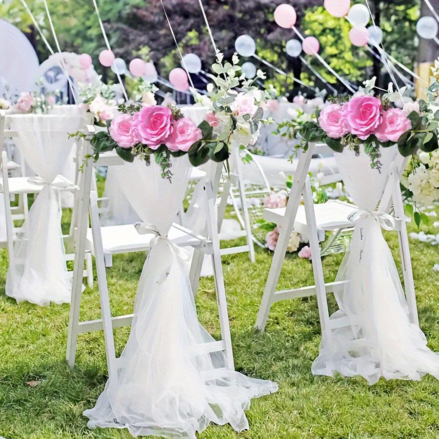 2 шт. Уличные Имитация Розы Многоцветные Цветы для Спинки Стула Арка Угловой Цветок