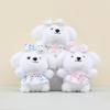 Dog Bowknot Plush Keychain Toy Pendant Stuffed Doll Cartoon Bag Decorations
