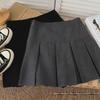 Korean Style 2024 High Waist Pleated A-Line Skirt - College Spring Edition