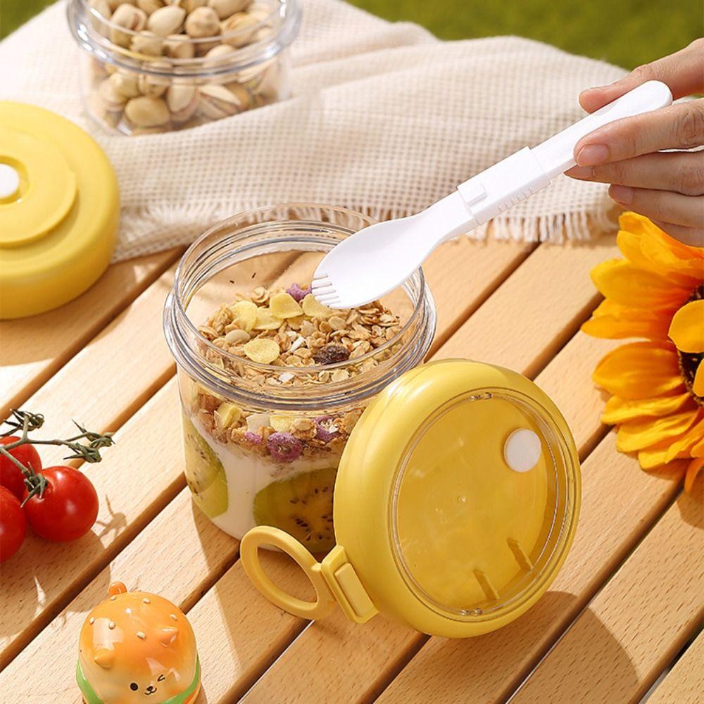 Removable Salad Cup Transparent Food Storage Container Portable Breakfast Cup Office