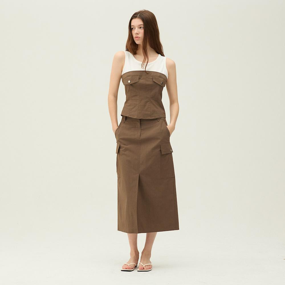 Ibiem Utility Belted Long Skirt Emq5Wsk120