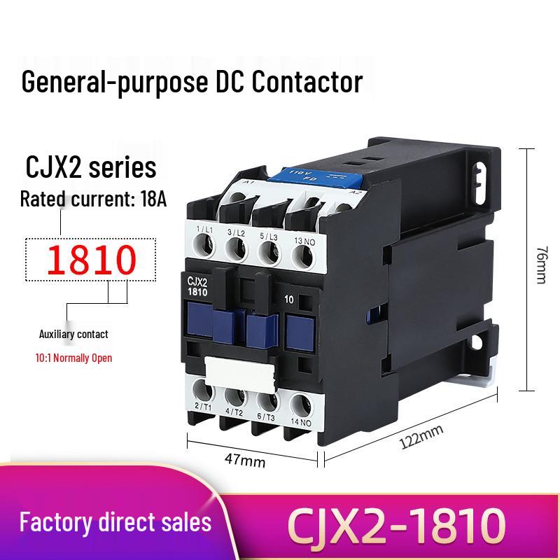 Серия CJX2 Контактор постоянного тока 12В/24В (Модели: 1210Z, 0910Z, 1810Z, 2510Z, 3210Z, 6511Z)