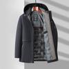 Зимняя мужская одежда с хлопковой подкладкой, деловая повседневная теплая куртка с капюшоном и съемной хлопковой подкладкой, мужская куртка