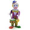 MS363 Clown Drumming Retro Tin Toy - Nostalgic Decor & Photography Prop