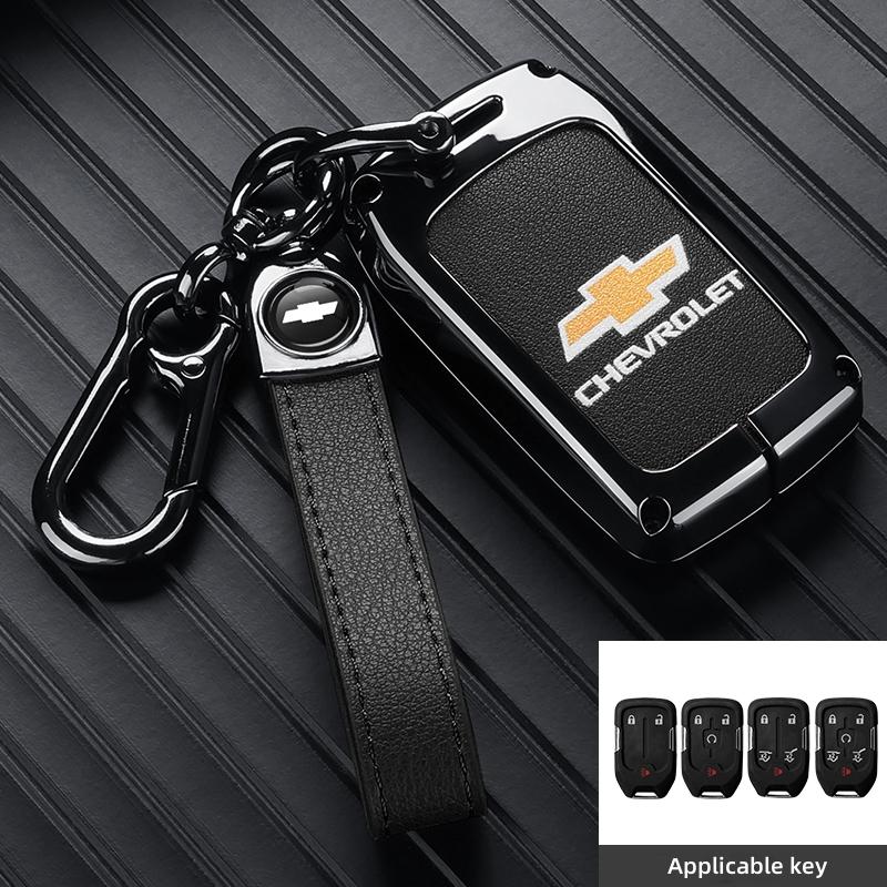 Чехол-брелок из сплава и кожи для автомобильного ключа Chevrolet Onix Equino Orlando Cruze Spark Sonic Camaro Volt Bolt Trax Malibu Blazer Traverse