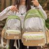 Школьный рюкзак mountain ins новый высококачественный ретро свежий контрастный цвет пэчворк рюкзак для мужчин и женщин легкий для путешествий альпинизма