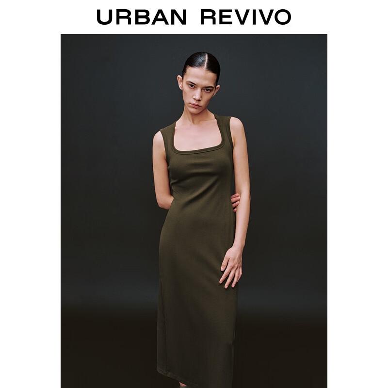 UR2025 Women's Pleated Sleeveless Maxi Dress with Back Slit