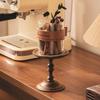 Rustic Solid Wood Candlestick Holder Vintage Table Candle Stand for Bedroom Living Room Wedding Decor