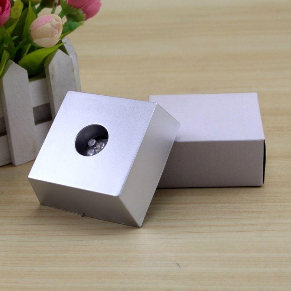 Decoration Portable 3 LED Figurine Without Batteries Display Base Stand Light Base Crystal Home Decor