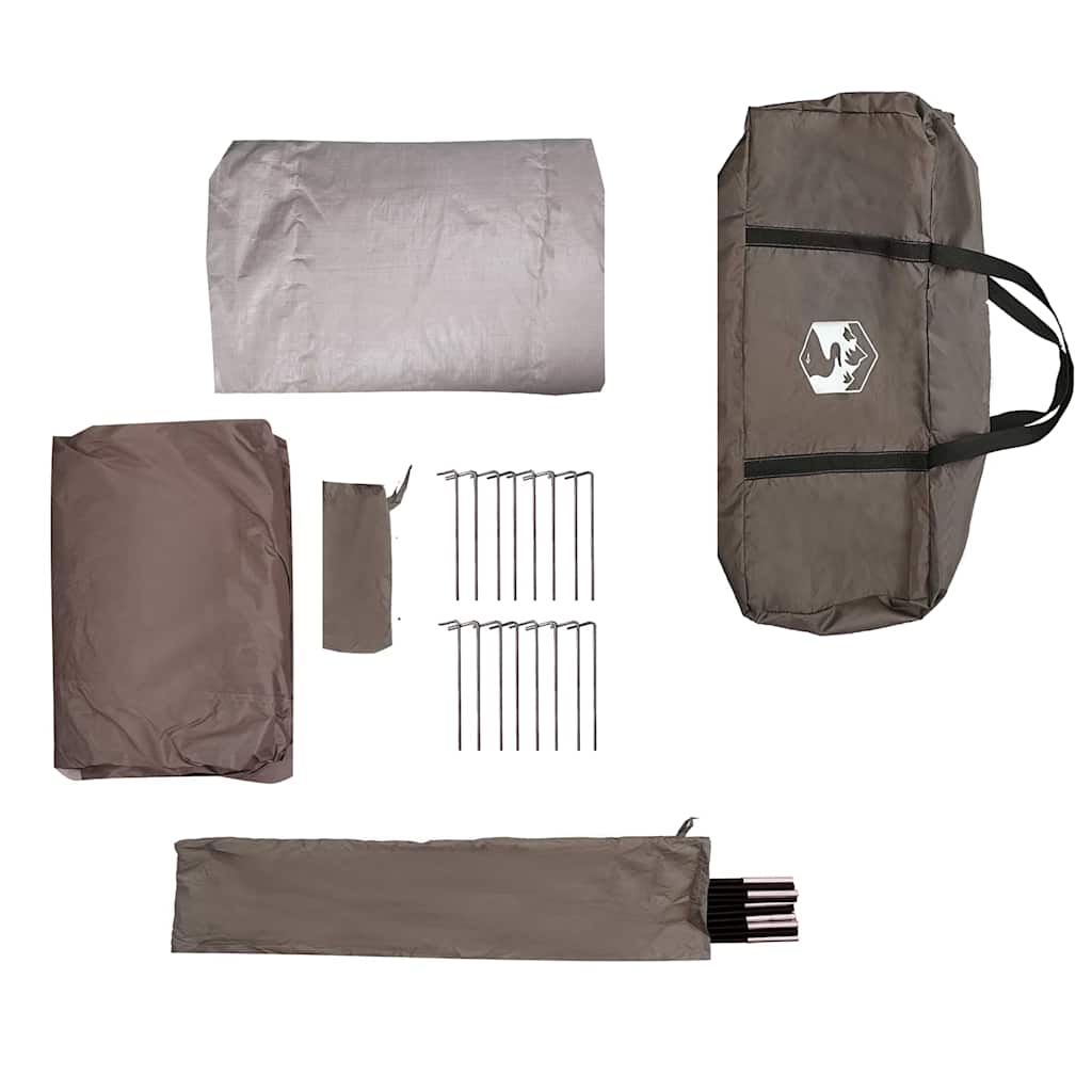 Fishing Tent Brown 514 x 465 x 187 cm Polyester and Fiberglass