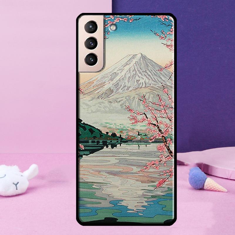 Чехол для телефона в японском стиле Укиё-э для Samsung Galaxy S25 S24 Ultra S9 S10 S20 S21 S22 Plus S23 FE S24 FE