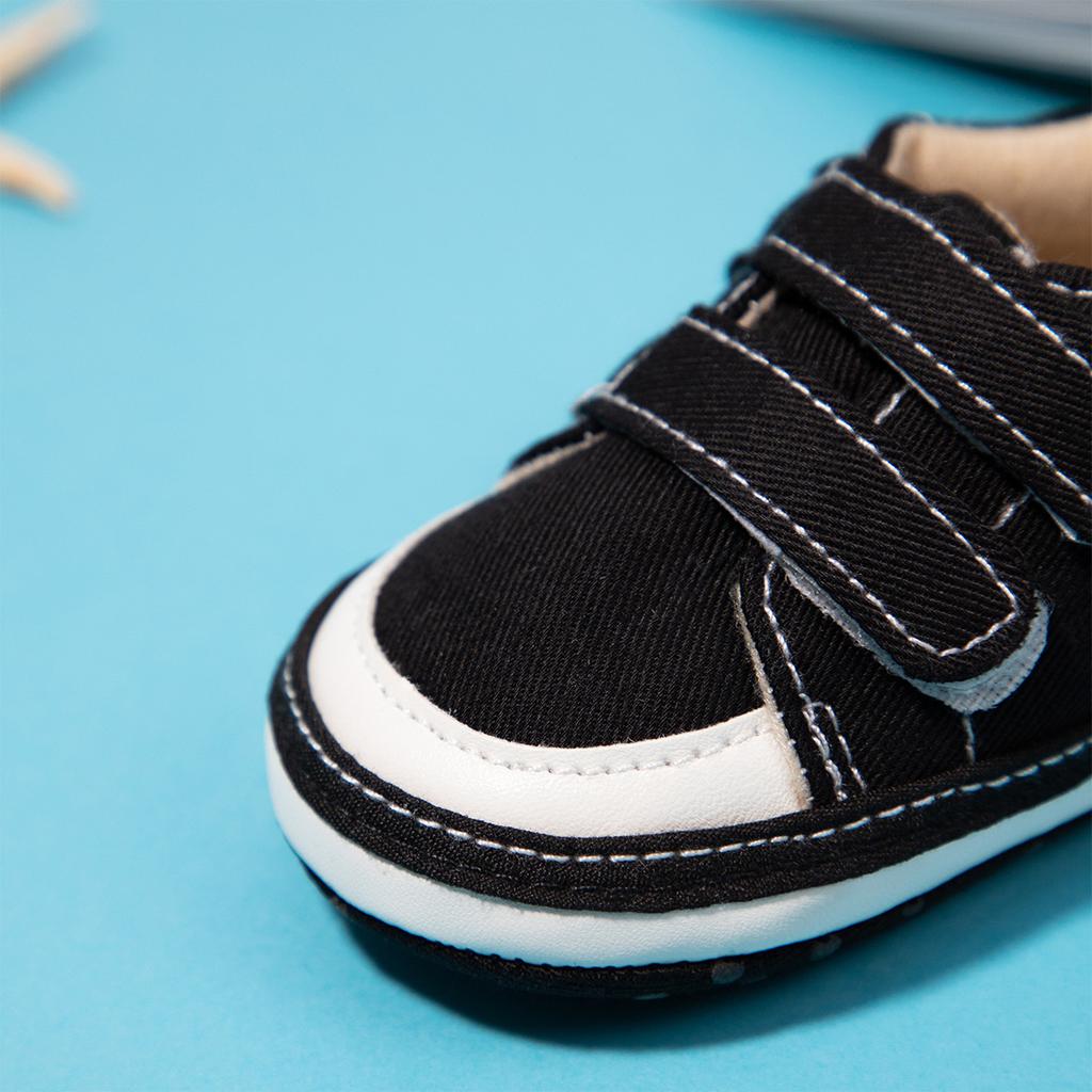 Spring and Autumn New 0-12 Months Baby Double Lap Belt Soft Step Bottom Non-slip Toddler Shoes Baby Shoes