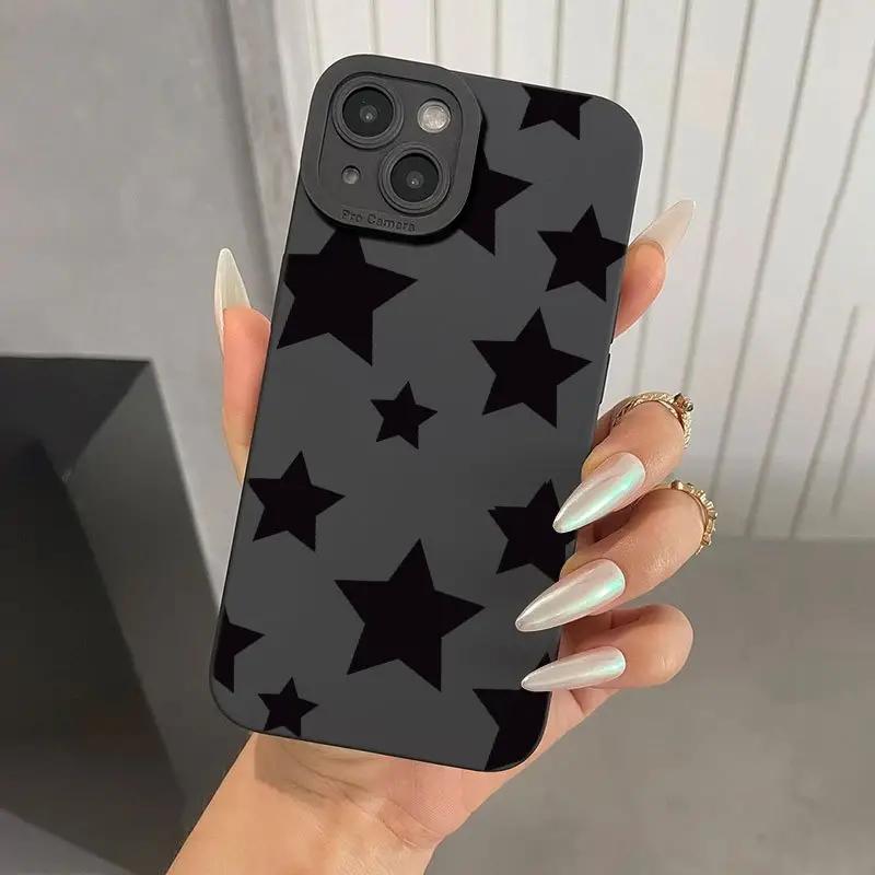 Five-pointed Star Protective Phone Case For Samsung Galaxy S23 S22 S21 S20 Ultra Plus FE A14 A34 A54 A13 A33 A53 A32 A52s Cover