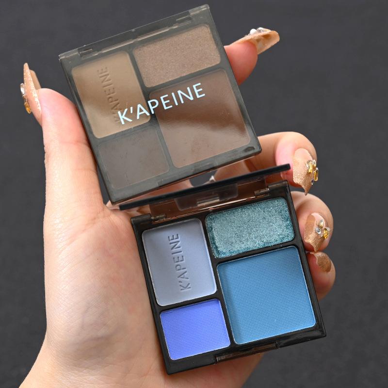 High Cold Heart Matte Pearl Fine Flash Водостойкая летняя дымчатая женская четырехцветная палитра теней для век