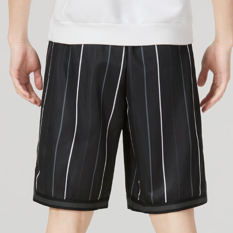 Nike Полосатые баскетбольные беговые тренировочные дышащие свободные повседневные шорты на шнурке, мужские шорты черного цвета DX0254-010