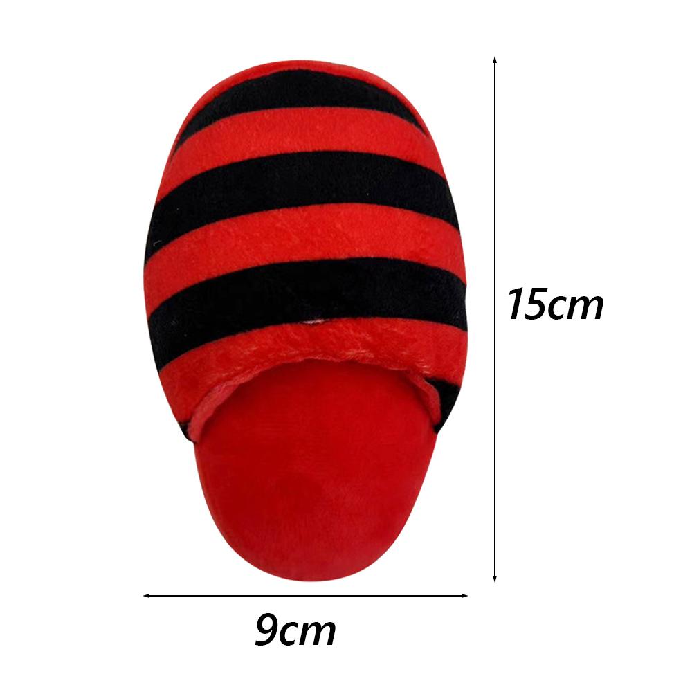 Plush Pipe Slippers Pet Stuffed Toys for Small Dogs Squeaky Puppy Dog Chew Toy Chihuahua Pug Clean Teeth Honden Speelgoed Pipe