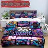 3pcs Duvet Cover Set (1*Duvet Cover + 2*Pillowcase, Without Core), Custom Name Grand Theft Auto VI Pattern Bedding Set, Home Bedroom Decor Gift
