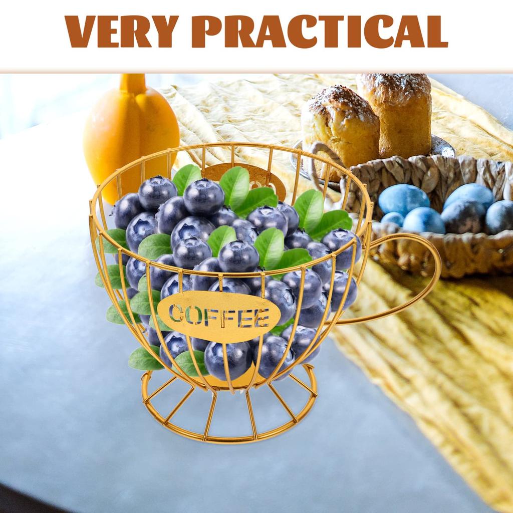Metal Coffee Capsule Holder for Nespresso20 Cups for K Cup Coffee Pod OrganizerBar Storage BoxFruit BasketCoffee Accessories