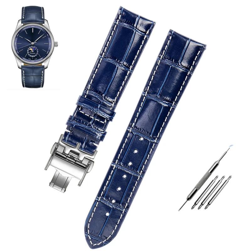 Кожаный ремешок для часов из телячьей кожи для коллекции Longines Masters Ремешок Ремень Браслет Кожа коровы 19мм 20мм 21мм 22мм Ремешок L3