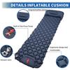 Outdoor Camping Inflatable Mattress-Ultralight Air Mat with Built-in Pump Hiking Sleeping Pad Pillow Footrest Inflatable Cushion