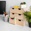 Creative Deco Petite Commode Bois | 6 Tiroir | 28,5 X 20 X 28,5 Cm | Organisateur | Rangement Bureau Organisateur
