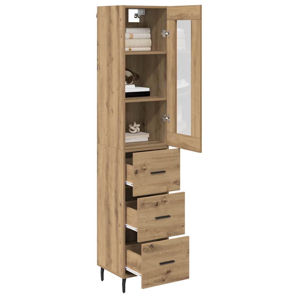 Highboard Artisan Oak 34.5 x 34 x 180 cm Particleboard