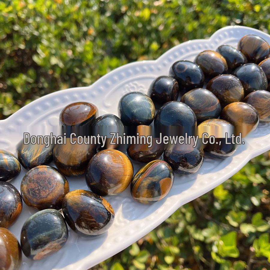 Натуральный желто-синий тигровый глаз, галтовка - Неправильная форма, шлифованный камень для охоты за сокровищами и археологических открытий