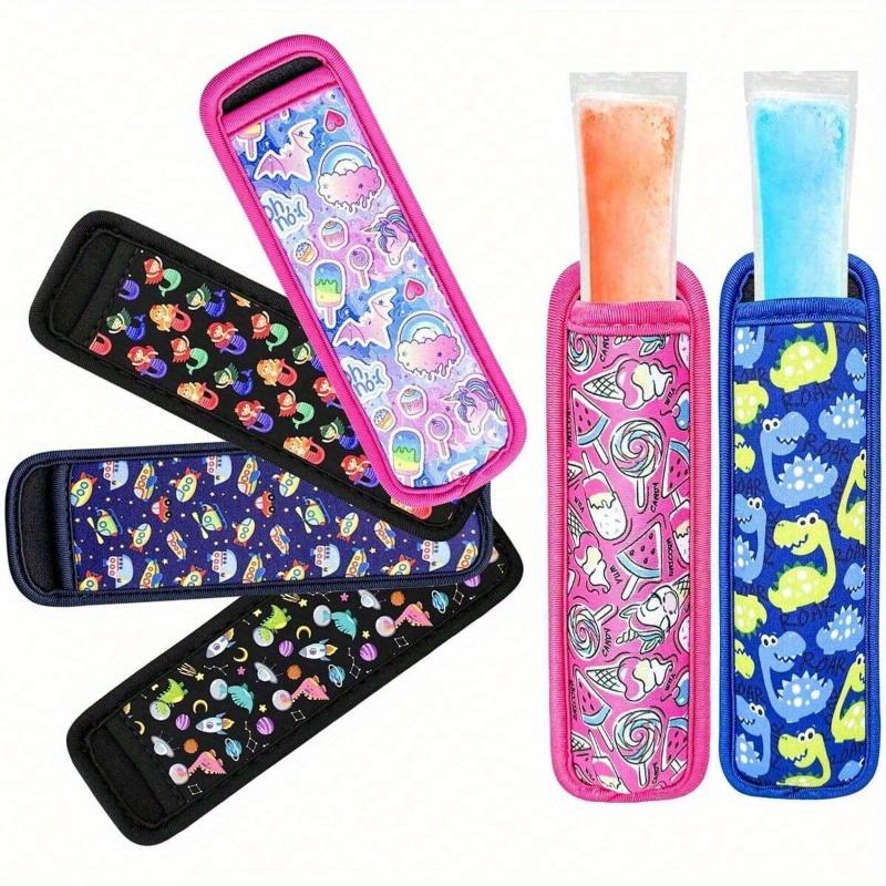 Popsicle Sleeves, Adorable Printed Neoprene Popsicle Holders, Popsicle Insulator Sleeves, Freeze Pop Holders, Colorful Popsicle Bags