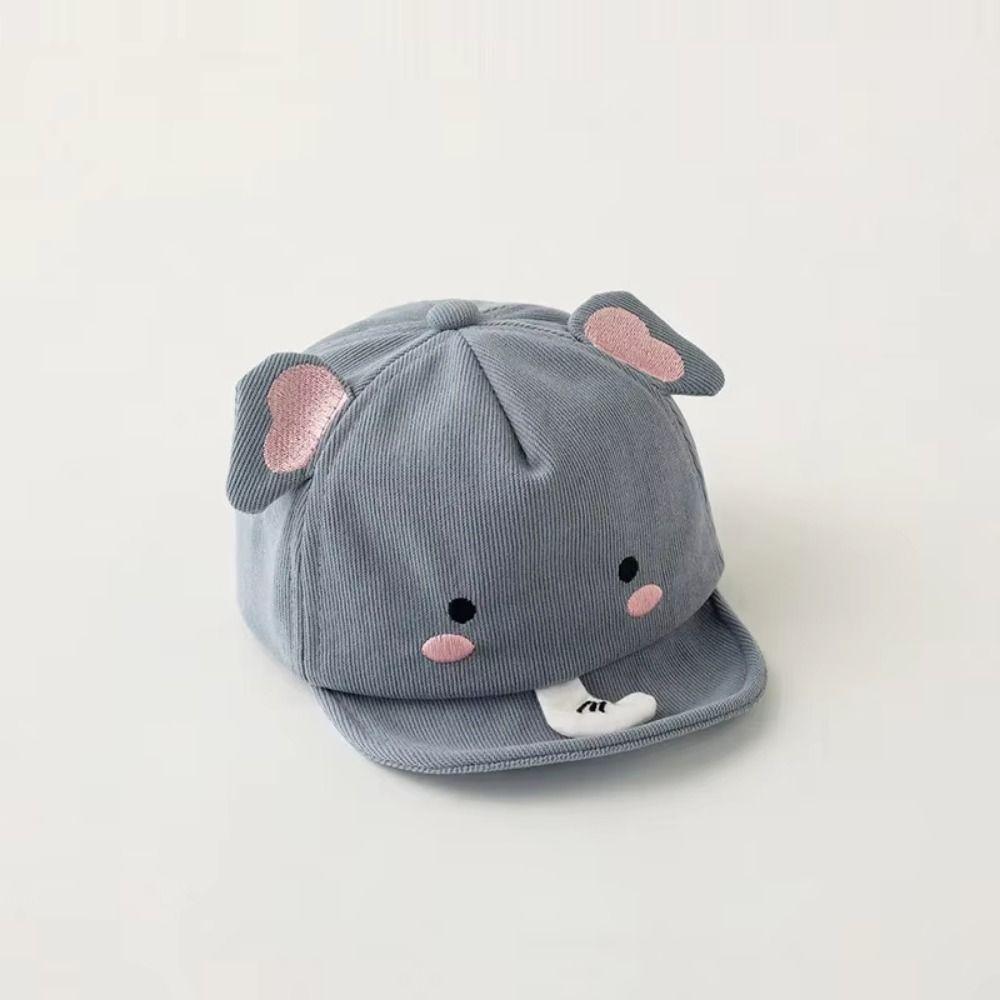 Soft Brim Baby Baseball Hat Cute Animal Kids Sun Hats Sunshade Cartoon Infant Peaked Cap Girls