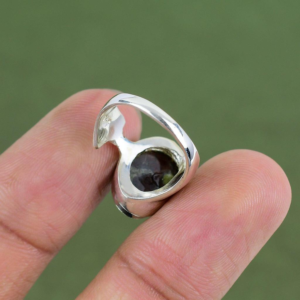 Dragon Bloodstone Ring 925 Sterling Silver Ring Dainty Gemstone Jewelry Handmade Ring Birthstone Jewelry Gift For Her Available In Ring Size