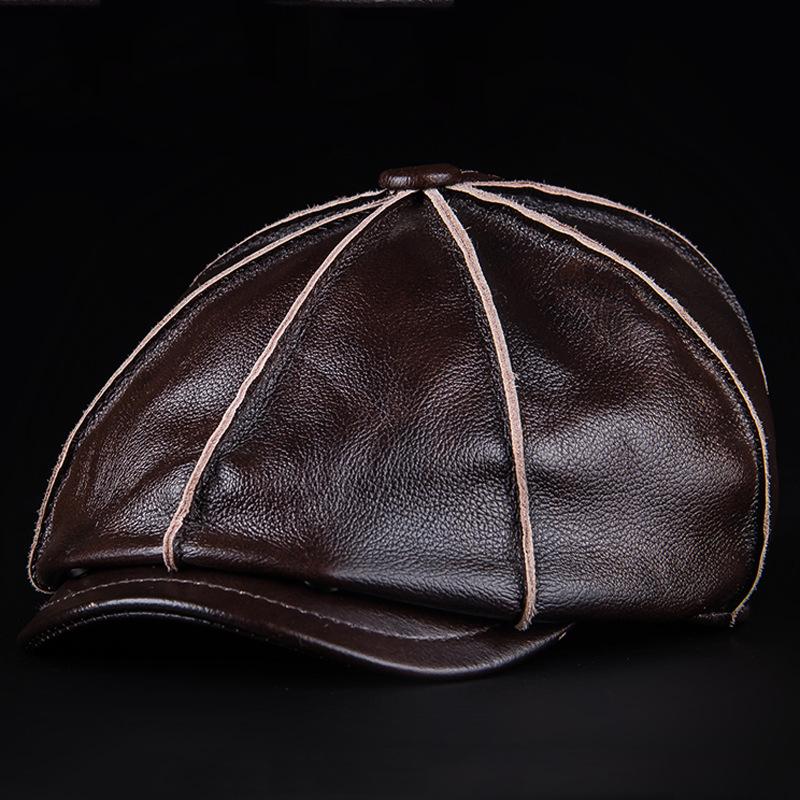 Men's Winter Outdoor Warm Beret Literary Retro Octagonal Hat