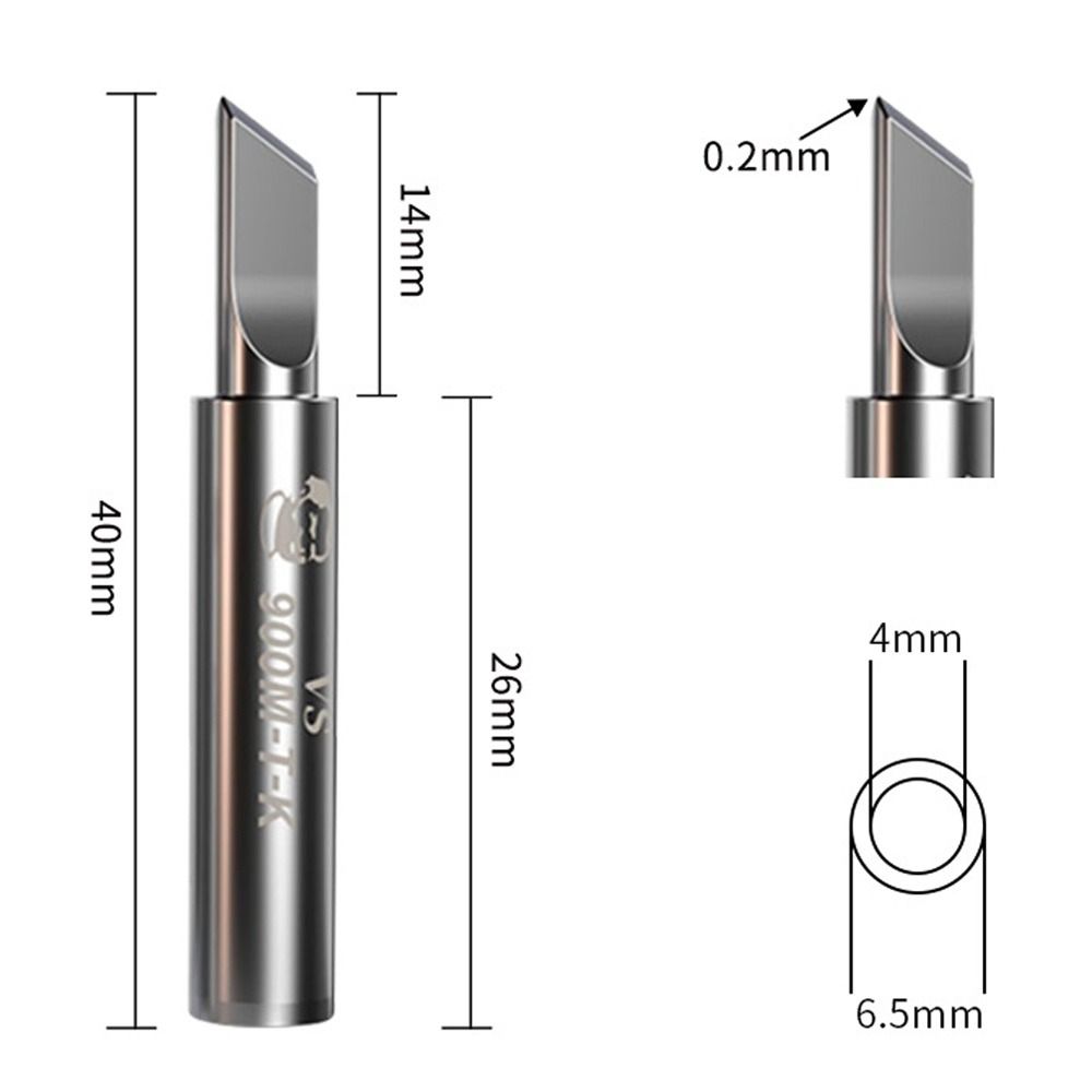 1Pcs High Quality 900M Soldering Iron Tip 4mm Lead-free Oxygen-free Copper Tips for 936 937 Soldering Stations Solder Iron Tip