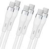 Câble USB-C vers USB-C - E.F.Connection - Lot de 3 - 60W - 1 mètre - Compatible Samsung, Xiaomi, iPhone 15/16