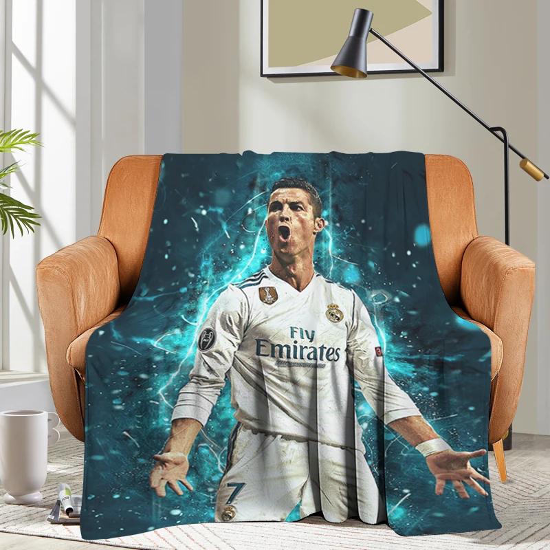Индивидуальное одеяло для дивана Роналду CR7 Кровать Кемпинг Дневной сон Пушистые мягкие одеяла для зимы Теплые King Size Микрофибра Постельное белье