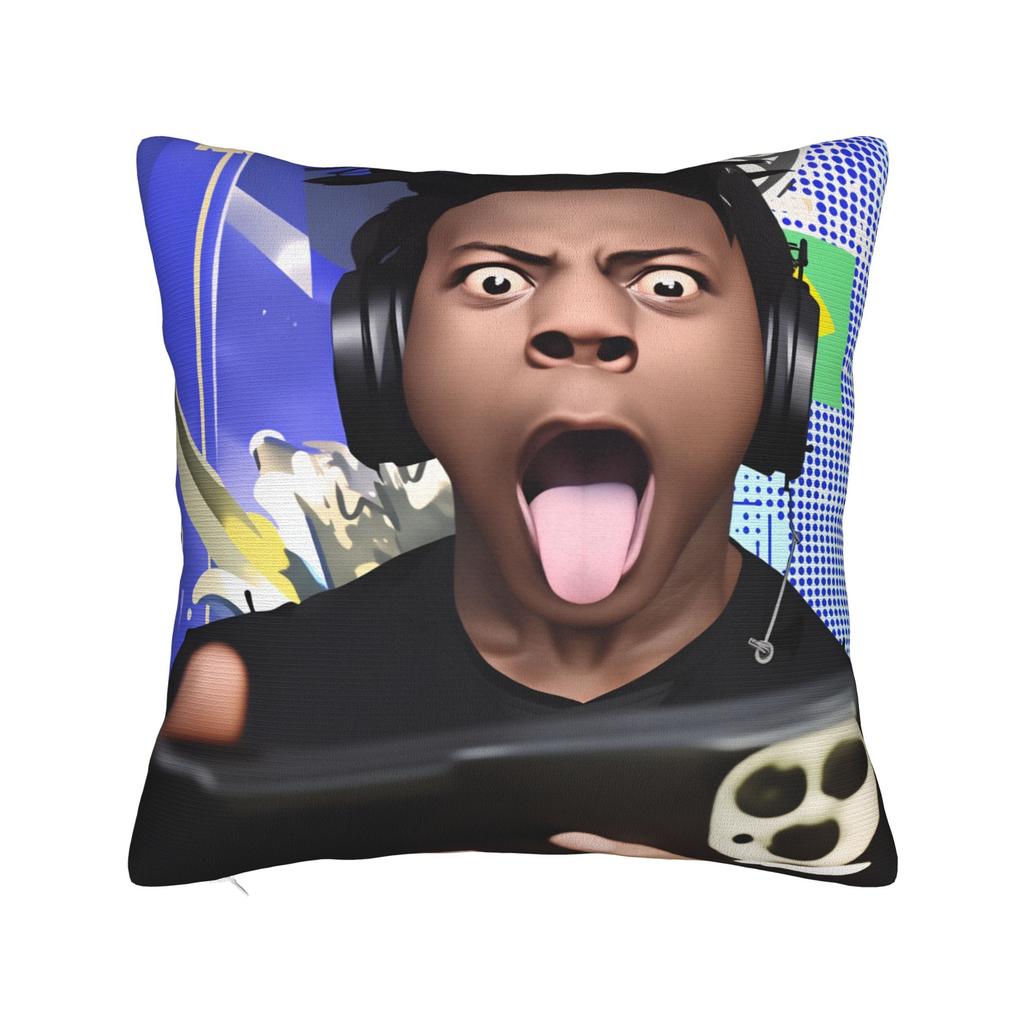 Ishowspeed Extra Meme Pillow Case Retro Trendy Pillow Cover Soft Pillowcases For Sofa Car Home Decor