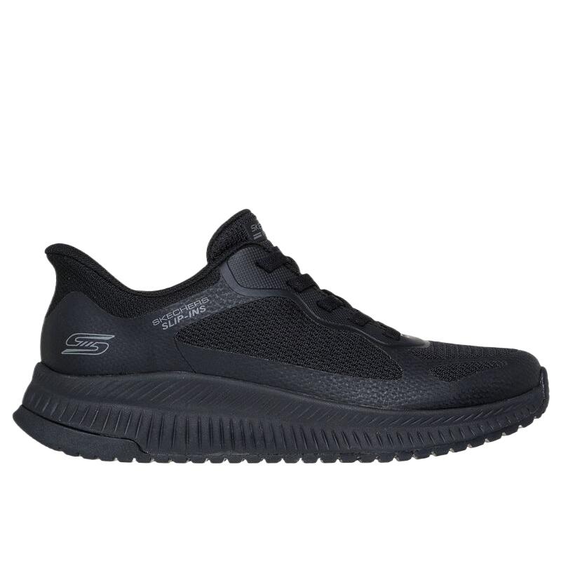 Skechers Bobs Squad 4 Сетчатые Синтетическая Кожа Скобочный Вид Удобные Модные Простые Низкие Тренировочные Кроссовки Женские Кроссовки Черный 117624-BBK