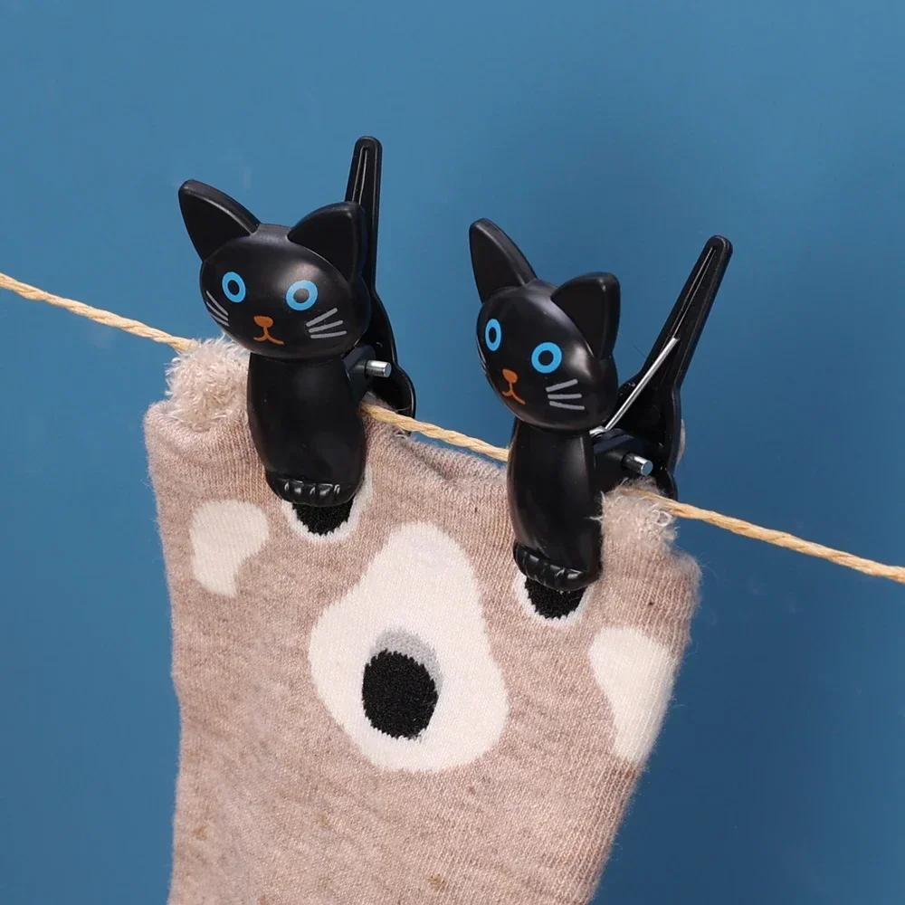 16/2 шт. мультяшные зажимы для еды для кошек, пластиковые зажимы для закусок, хлеба, прищепки для белья, зажим для хранения в домашнем офисе