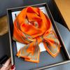 Retro Orange Scarf Long Strip Women's Versatile Professional Suit Shirt Decoration Neck Protection Scarf Ribbon