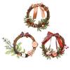 Charming Holiday Decor Bow Pinecone Lemon Berry Wreath For Festive Home Styling