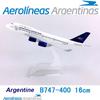 Для: 16см Авиакомпания Boeing 747 Aerolineas Argentinas Модель самолета Аксессуары для интерьера Наборы для сборки модели самолета Домашнее украшение