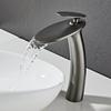 BAKALAWaterfall Wash Basin Brass High And Low Faucet Black Hot And Cold Toilet Wash Basin Bathroom Home