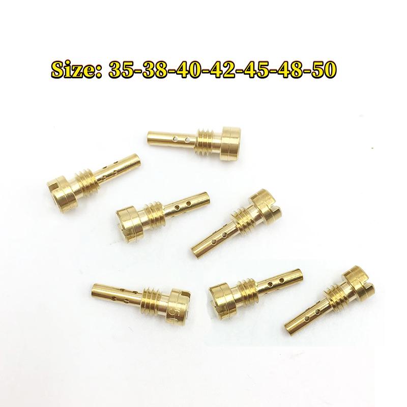 7pcs Carburetor Slow Pilot Jet Size 35-50 for Keihin CV CVK FCE CARB N424-25 Injector Nozzle