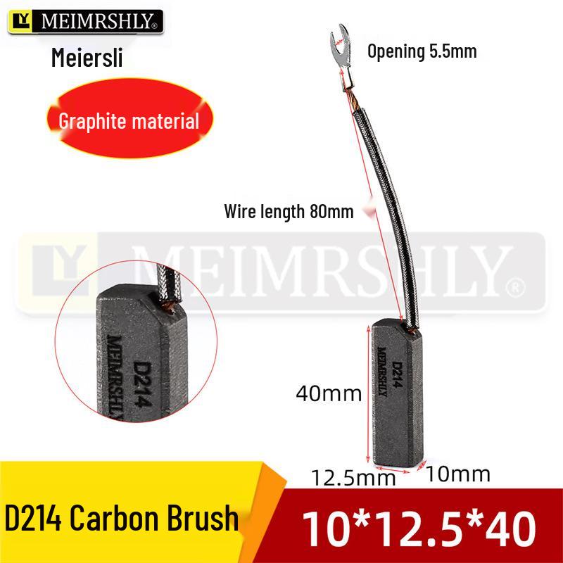 Graphite High Carbon Motor Brushes D214 - Sizes 8, 10, 12.5, 30, 32, 35, 40