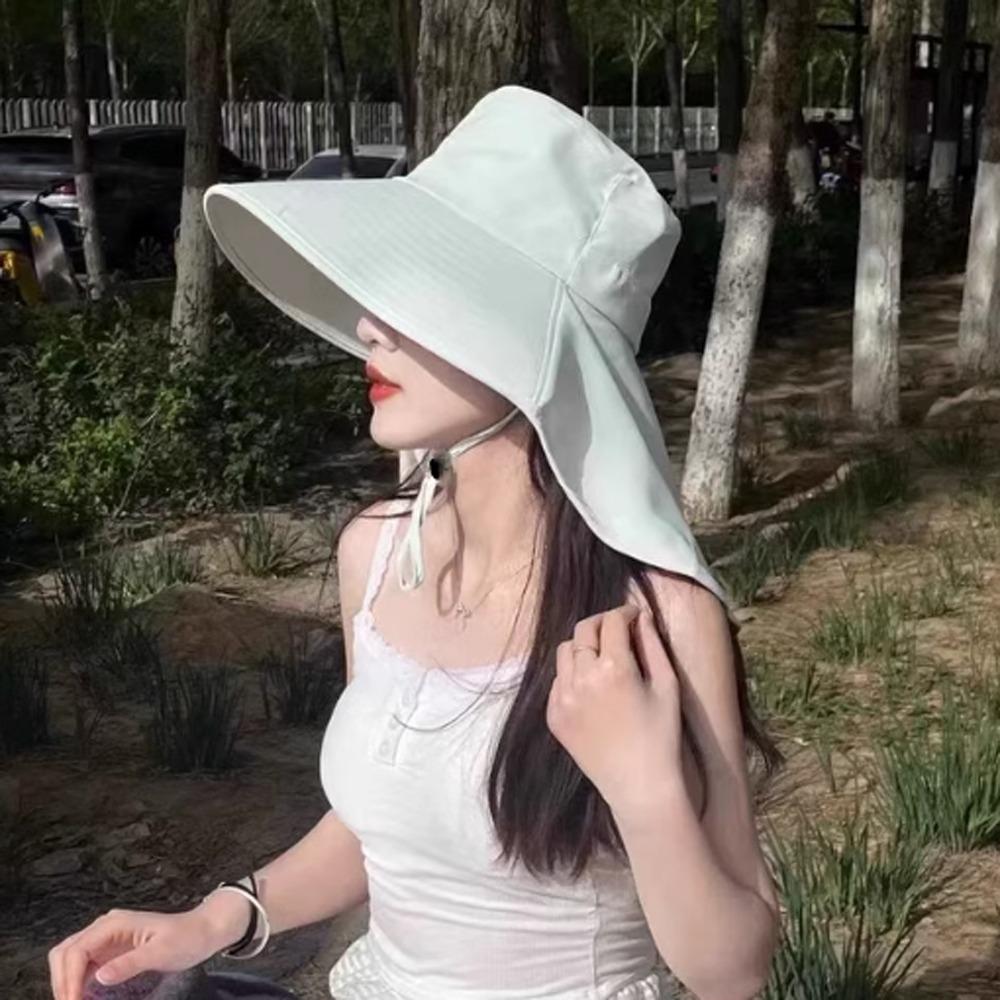 Anti-UV Wide Brim Sun Hat Foldable Women Bucket Hats Adjustable Sun Protection Hat  Safari Cap