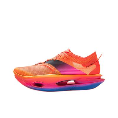 Li Ning Feidian 5 Ultra Супертехнологичные кроссовки для бега с карбоновой пластиной Унисекс кроссовки для бега Флуоресцентный-пламенно-оранжевый ARMV005-21