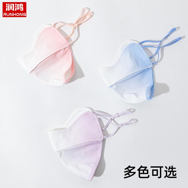 Летняя женская маска для лица из ледяного шелка для защиты от солнца, УФ-защита, трехмерная защита лица Gini