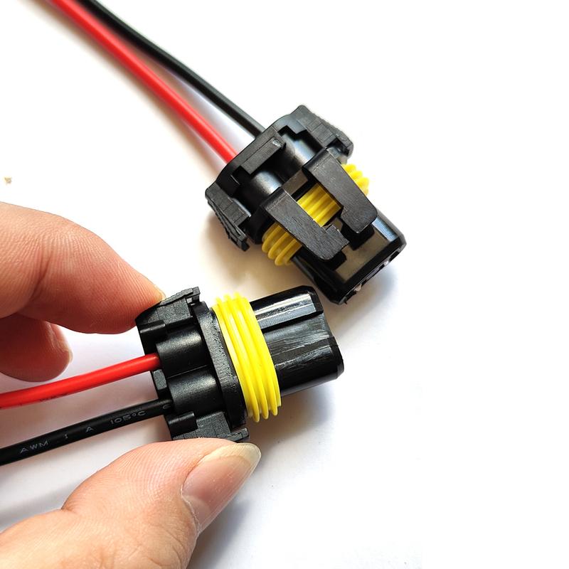 4Pcs 9005 9006 9012 Socket Connector Wiring Harness HB3 HB4 Female Plug Base Adapter Cable