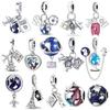 New World Globe Airplane Charm Beads For 925 Sterling Silver Bracelet Bracelet Making DIY Ladies Jewelry