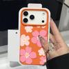 Чехол со свежим узором «Цветущая вишня» для iPhone 17 Pro Max, кожаная текстура, мягкий силиконовый чехол для iPhone 16 15 14 13 Pro 12 11 16E Air